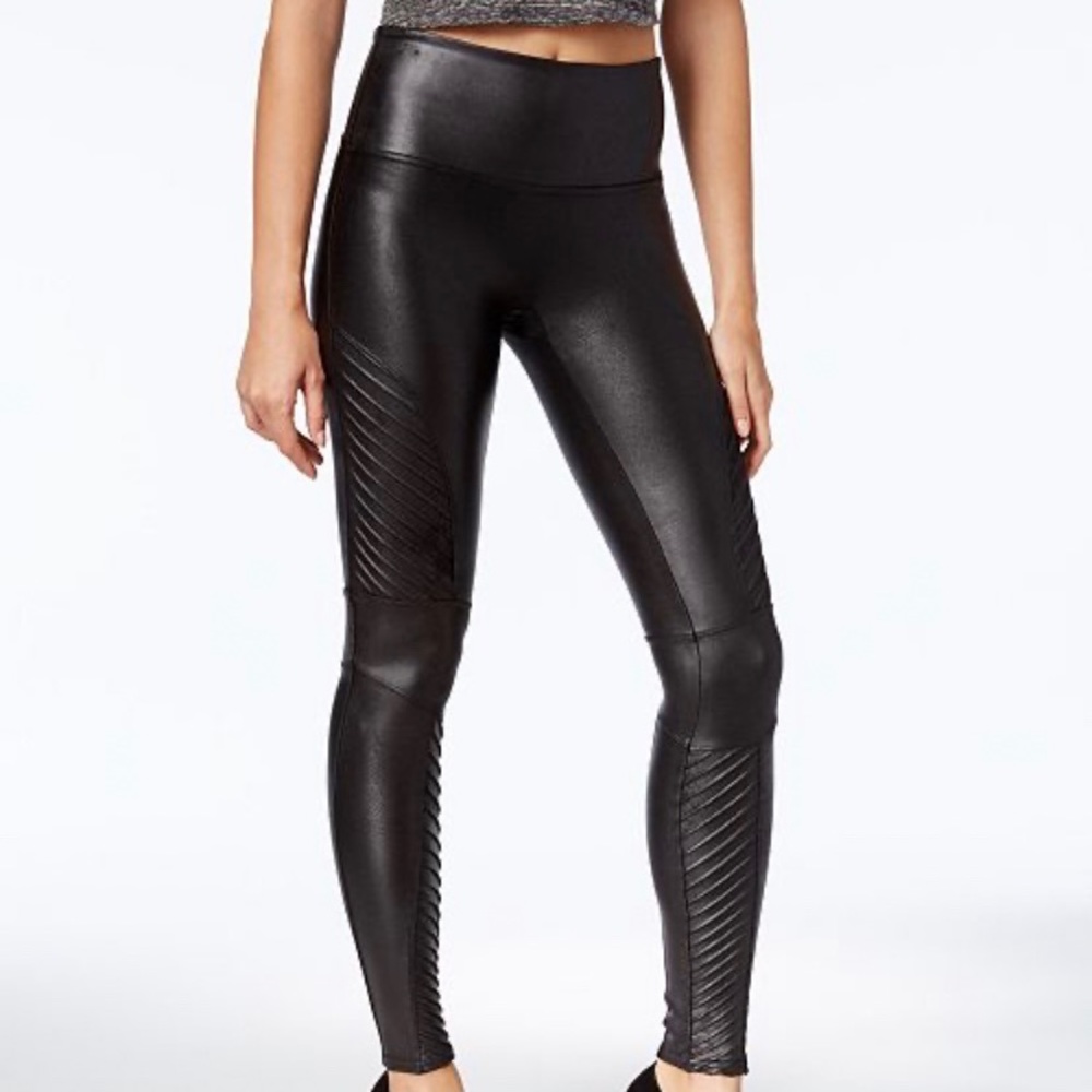Spanx Moto Faux Leather leggings XL